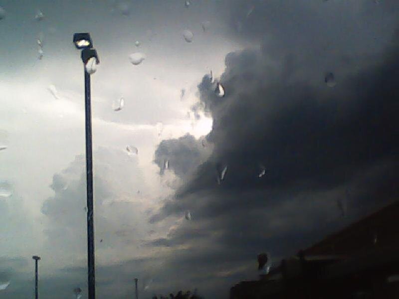 Dark Storm Clouds — Gray, Dramatic, Photograph, Street Light