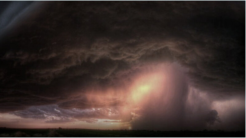 Dark Storm Clouds — Gray, Dramatic, Sunset, Photograph, Lightning