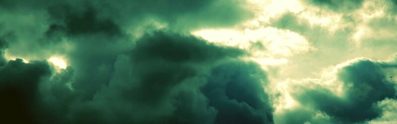 Dark Storm Clouds — Green, Dramatic, Photograph