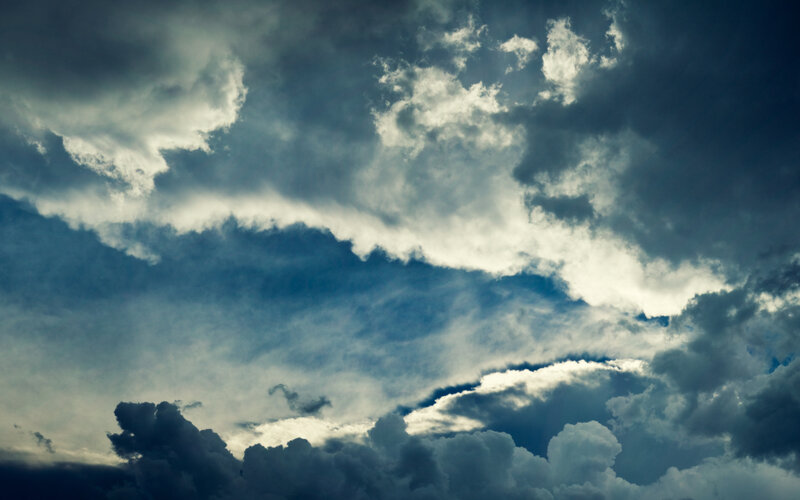 Dark storm clouds in the sky