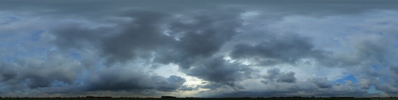 Dark storm clouds over a field