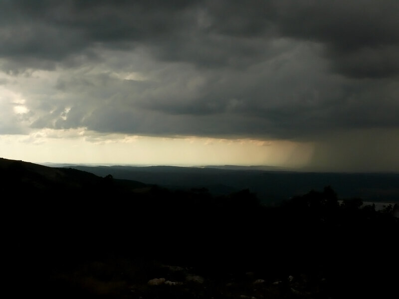 Dark Storm Clouds over Hills — Gray, Dramatic