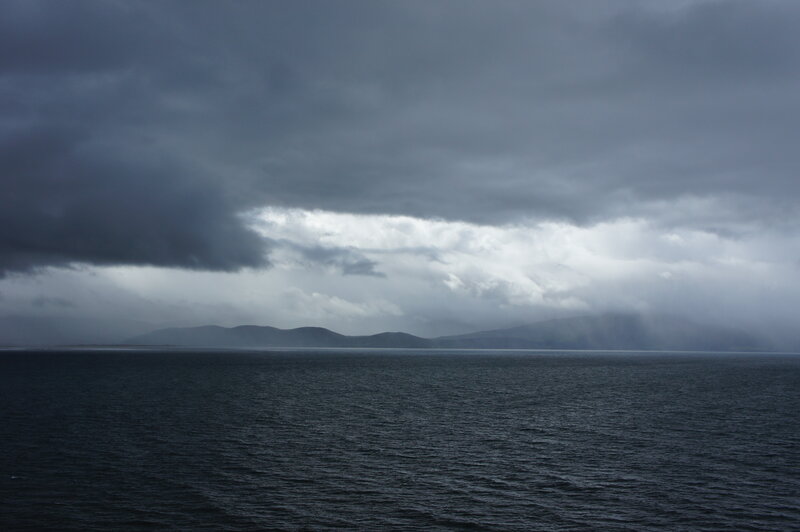 Dark Storm Clouds over Sea — Gray