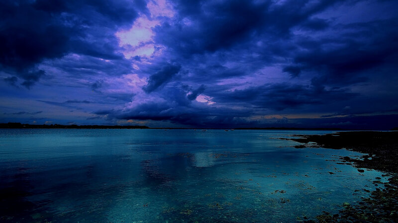 Dark Storm Clouds over Water