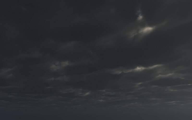 Dark Storm Clouds — Photograph, Black