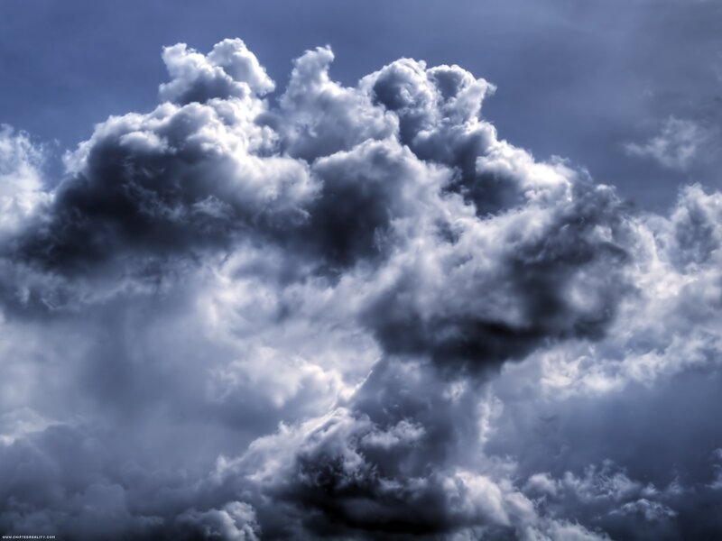 Dark Storm Clouds — White
