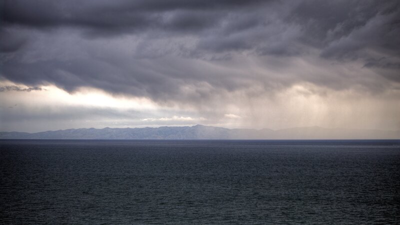 Dark Storm over Ocean — Gray