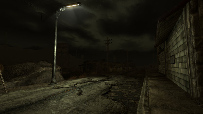dark street at night
