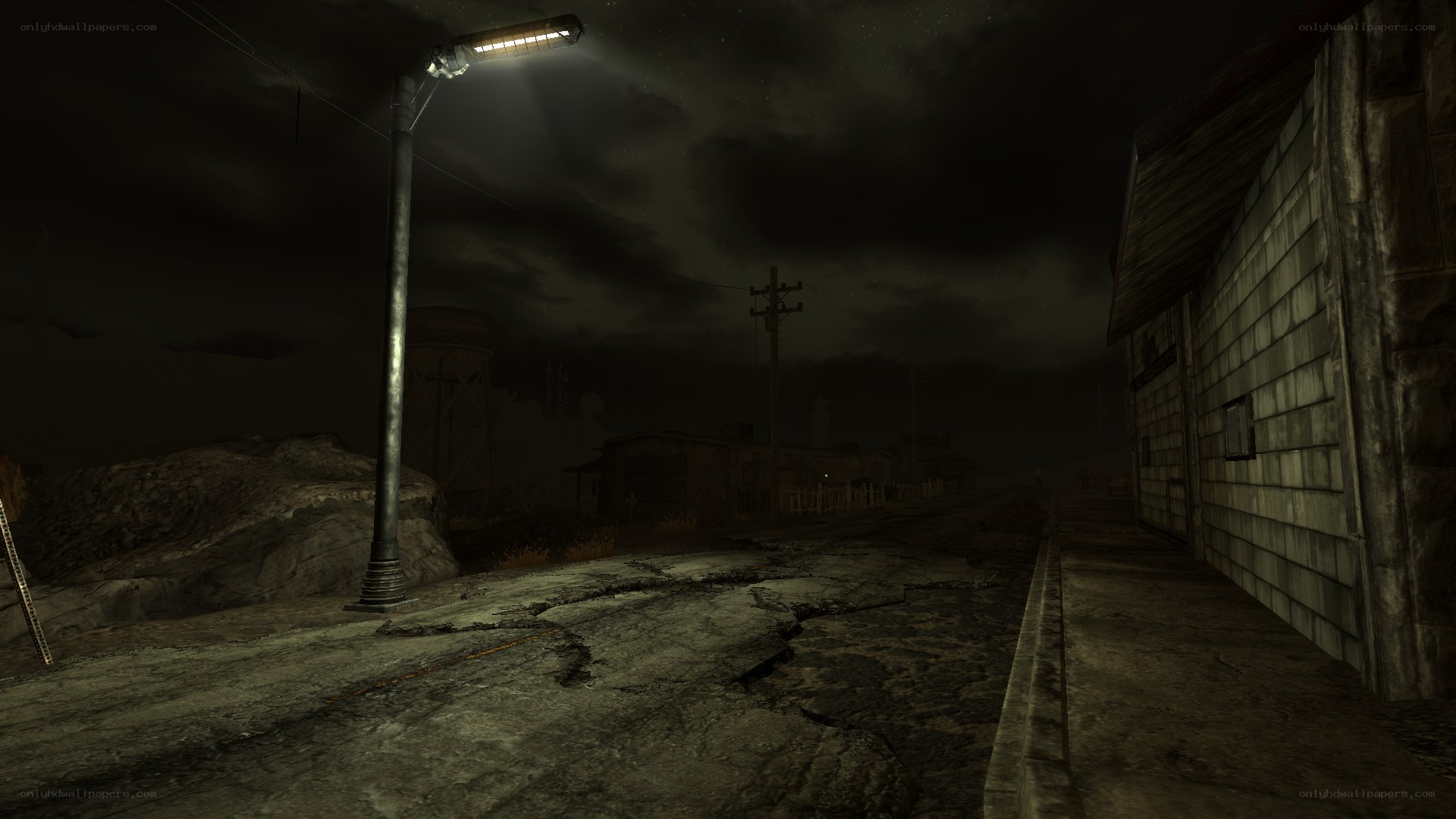 dark street at night