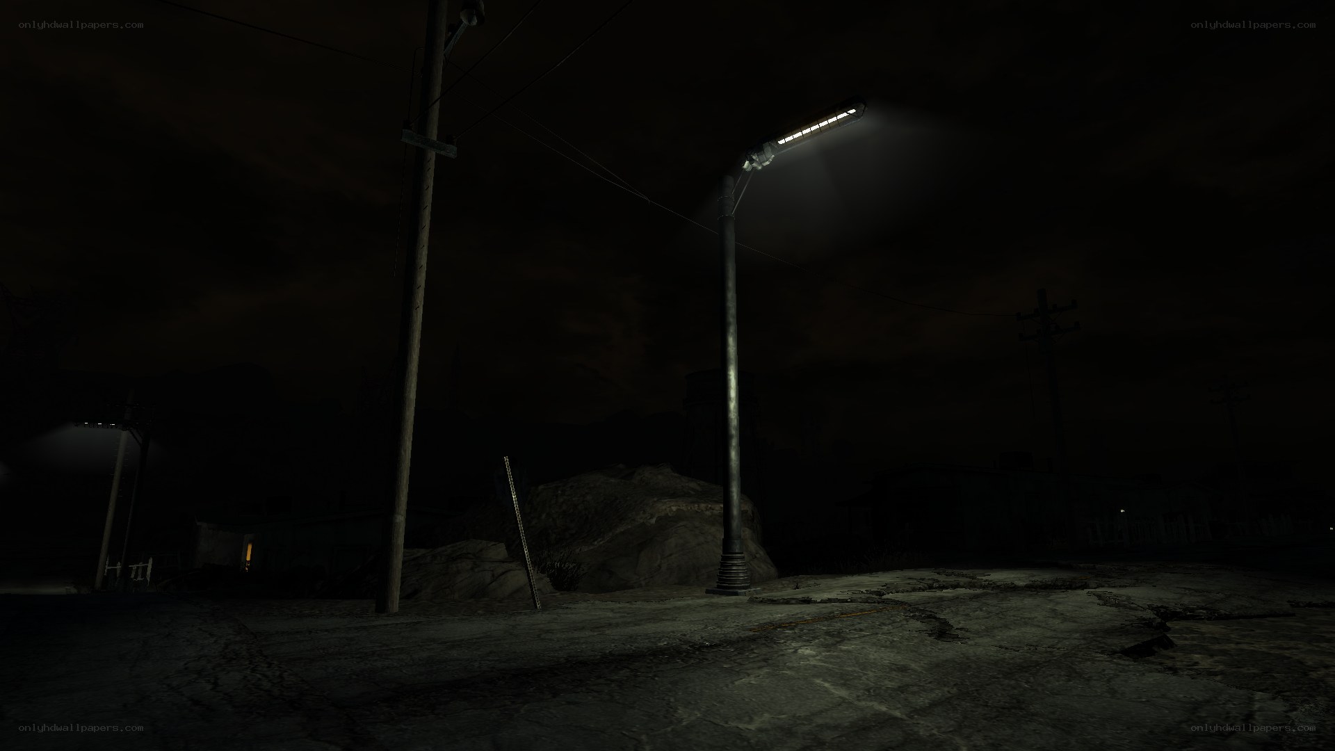 dark street at night