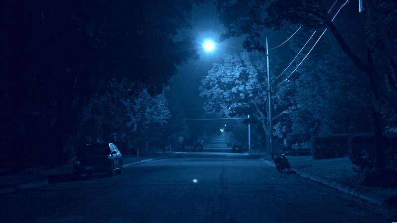 Dark Street at Night — Blue