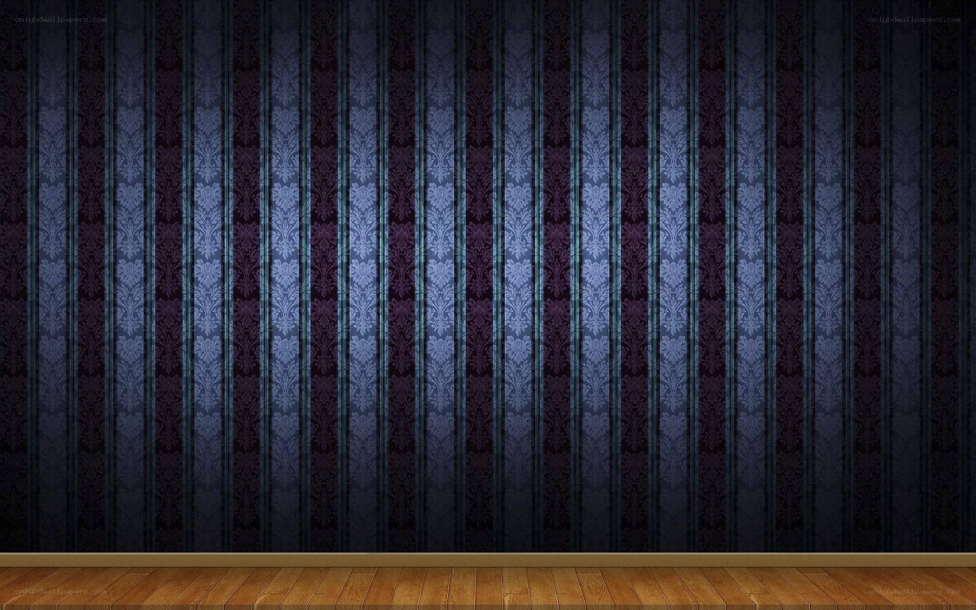 dark striped wallpaper room