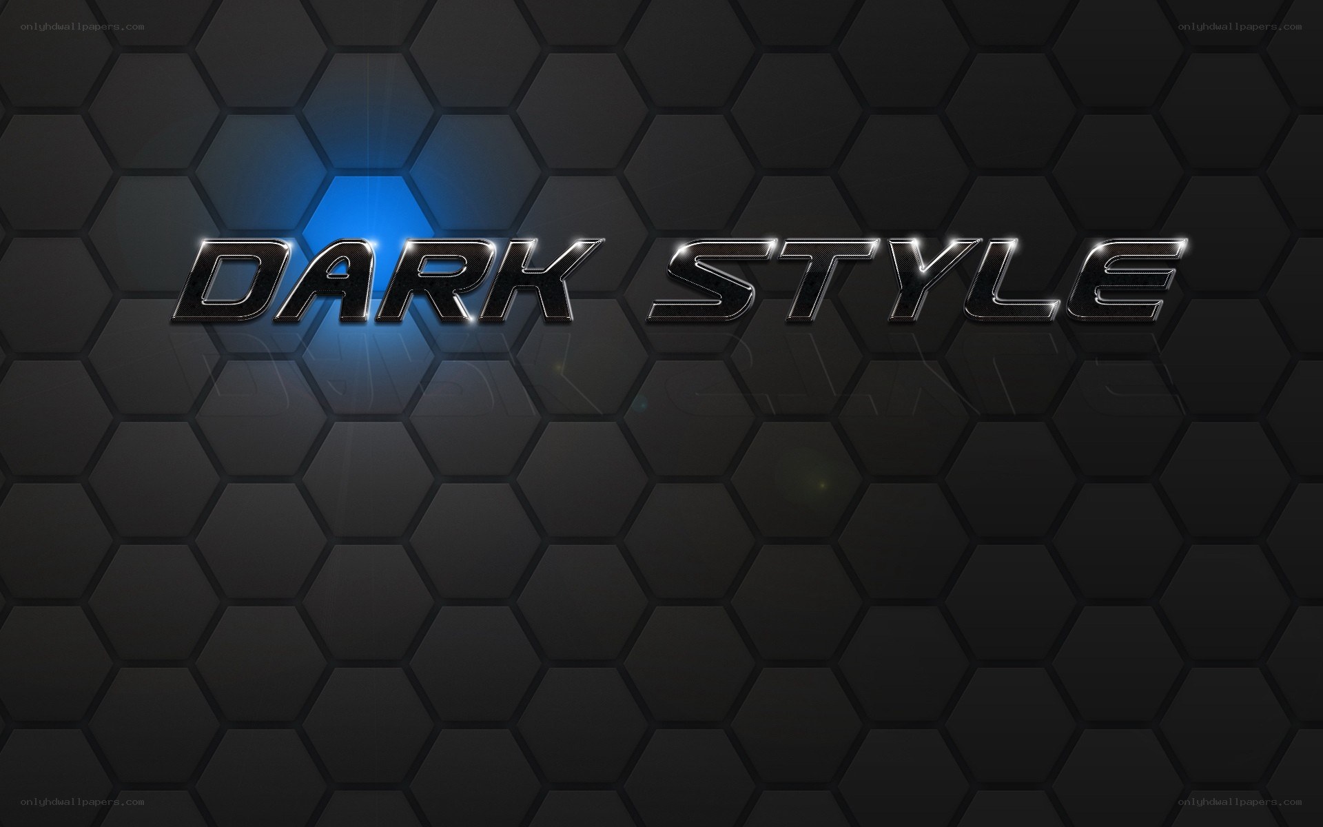 dark style text on hexagonal background