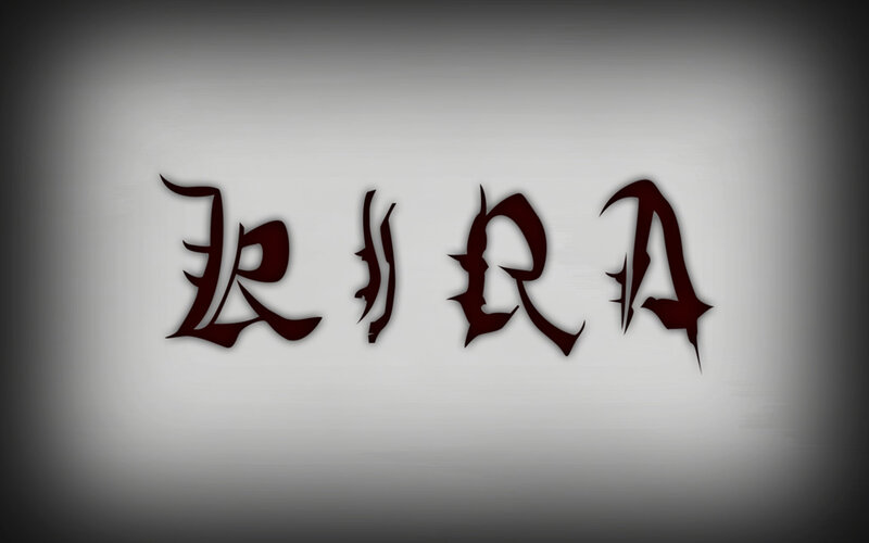 dark stylized text logo