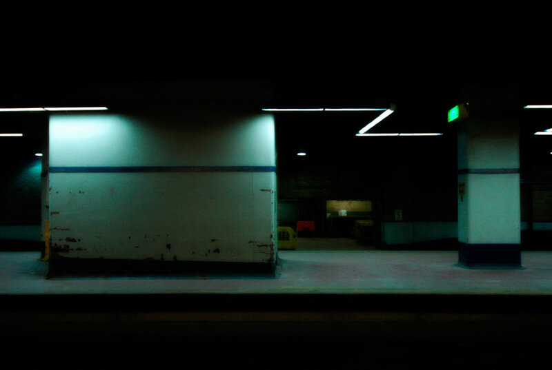 dark subway station platform