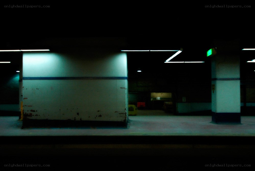 dark subway station platform