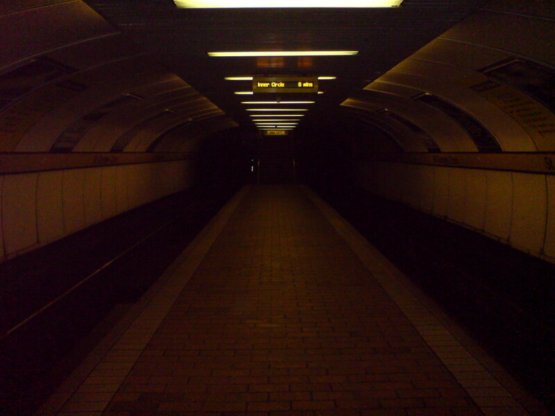 dark subway tunnel