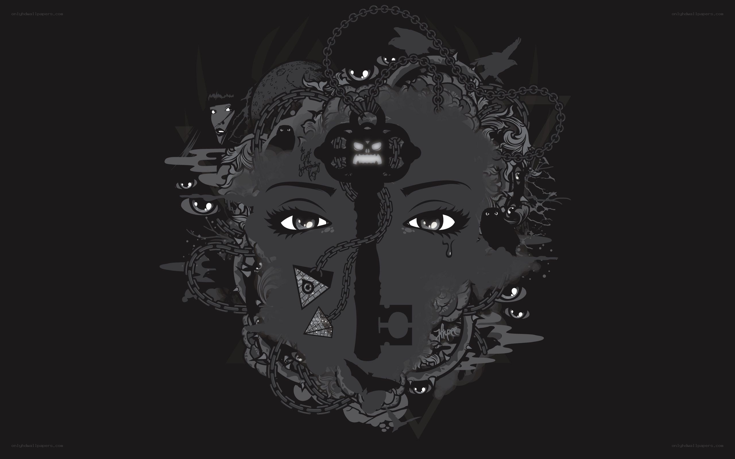 dark surreal key art