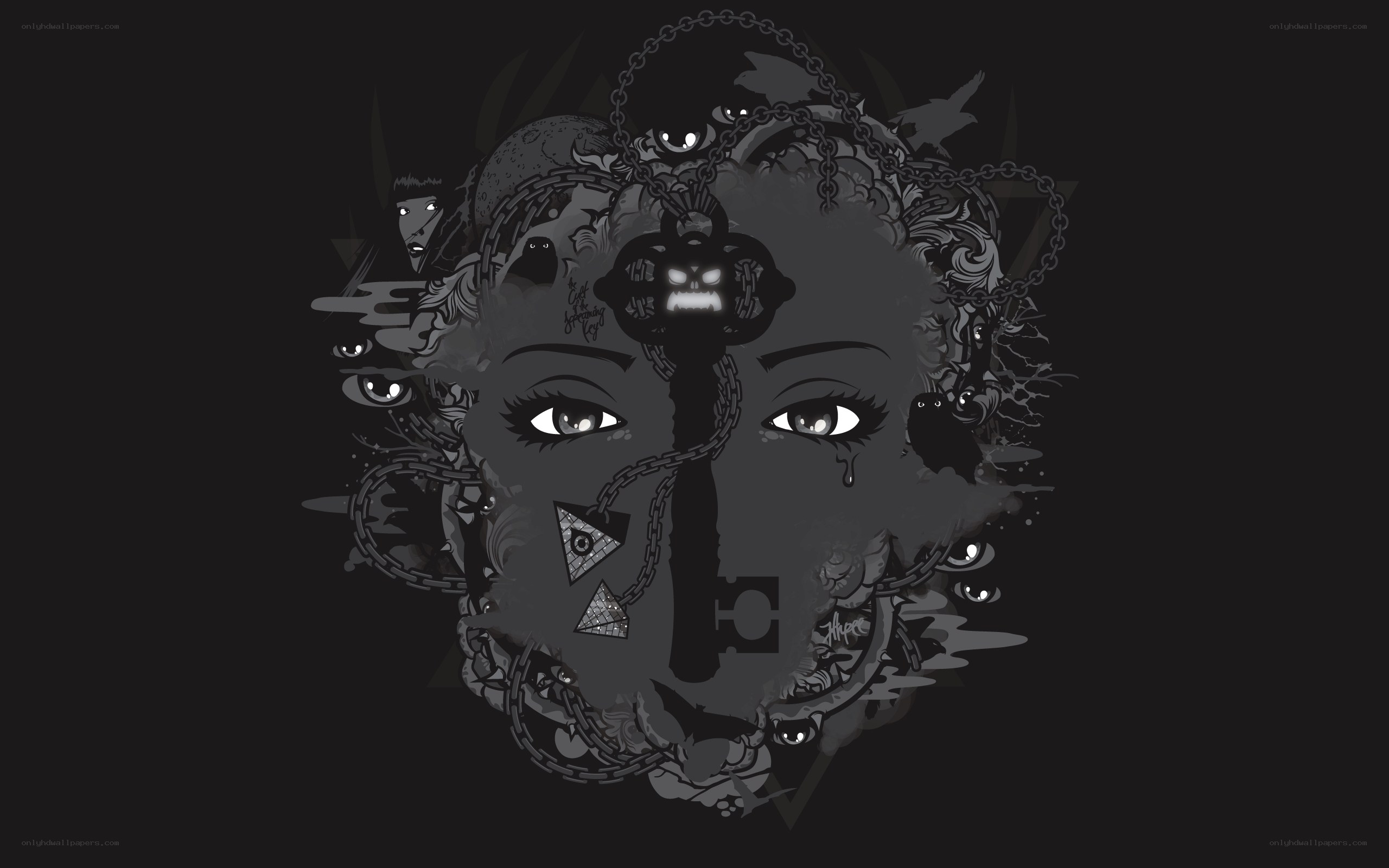 dark surreal key art