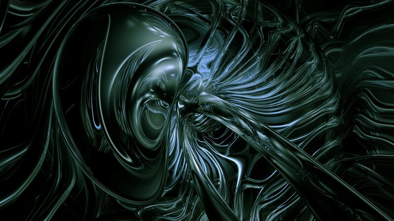 Dark Swirling Liquid Forms