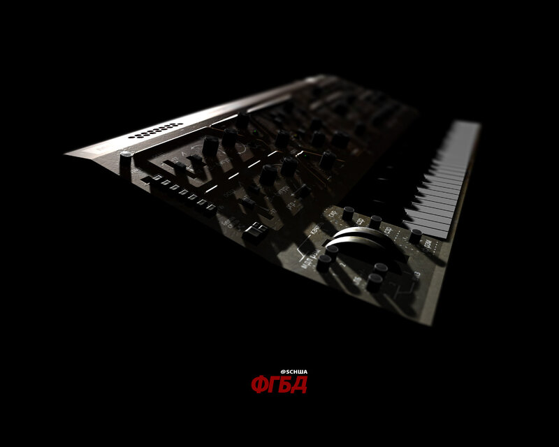 dark synth keyboard