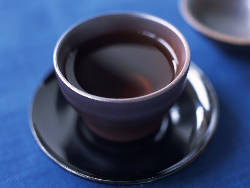 dark tea in a cup