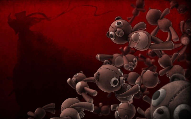 Dark teddy bear swarm