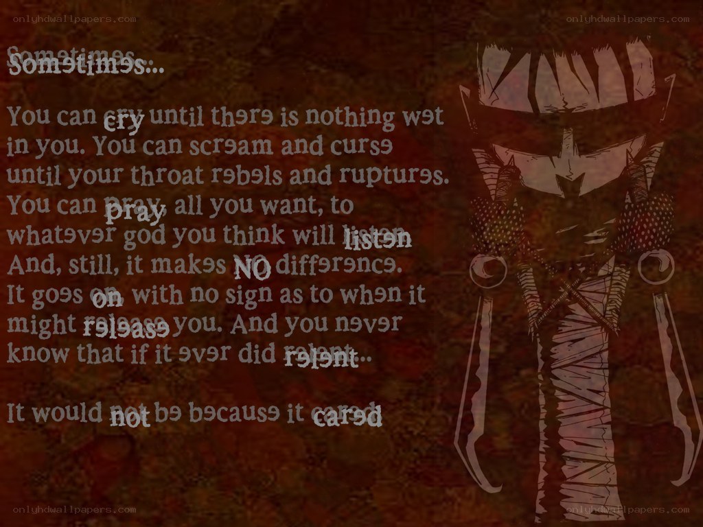 Dark text and figure