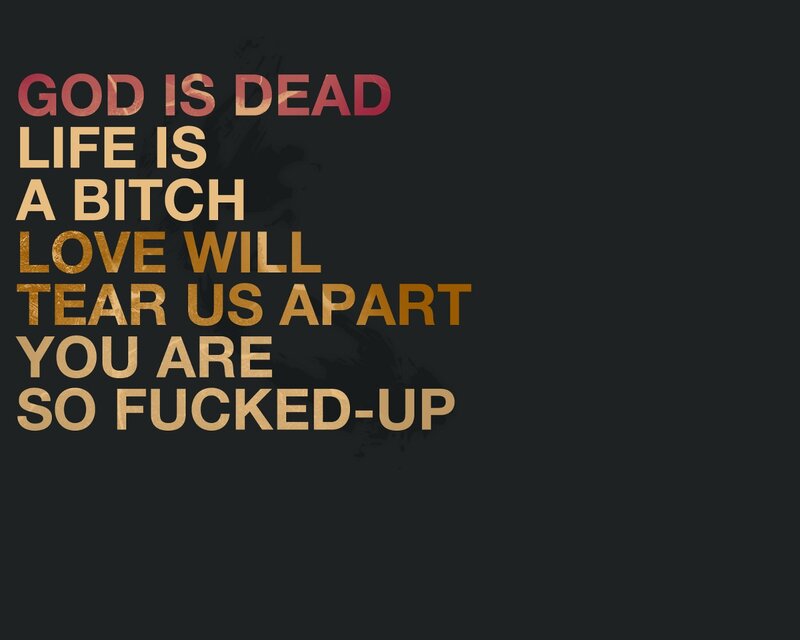 dark text quote