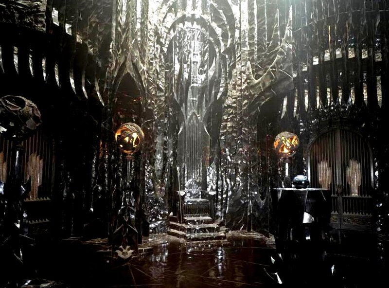 dark throne room interior