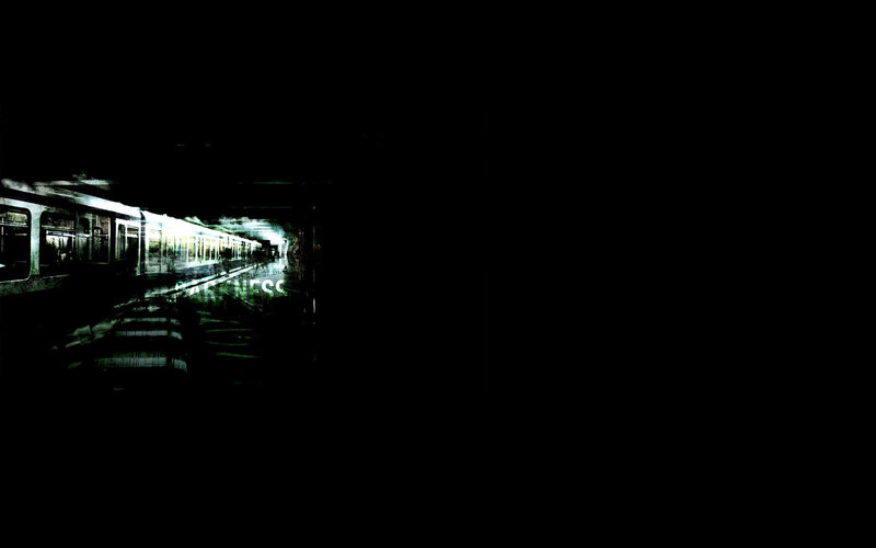 dark train station scene