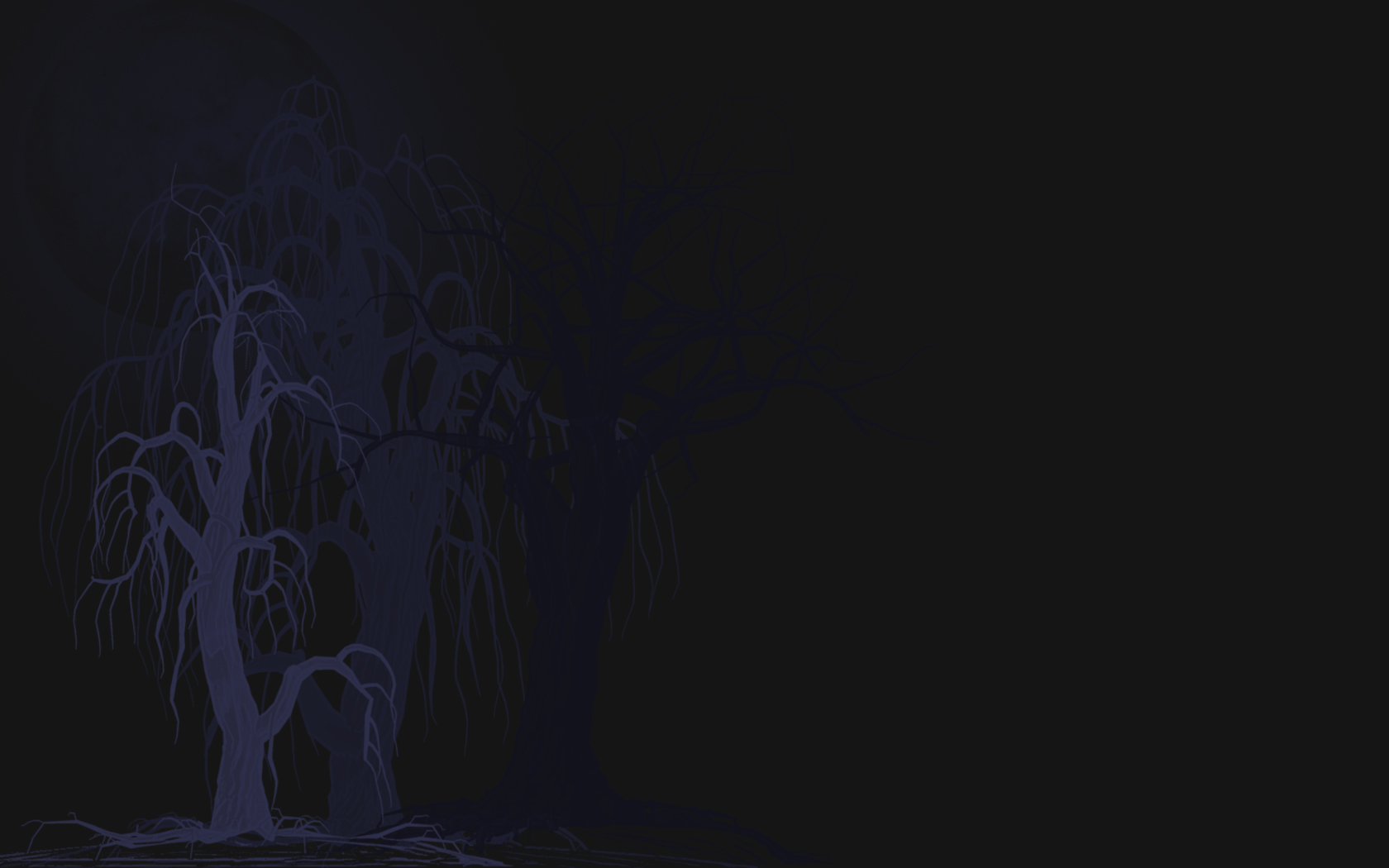 dark trees at night