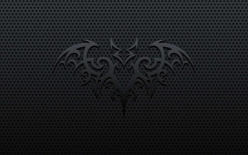 dark tribal bat design