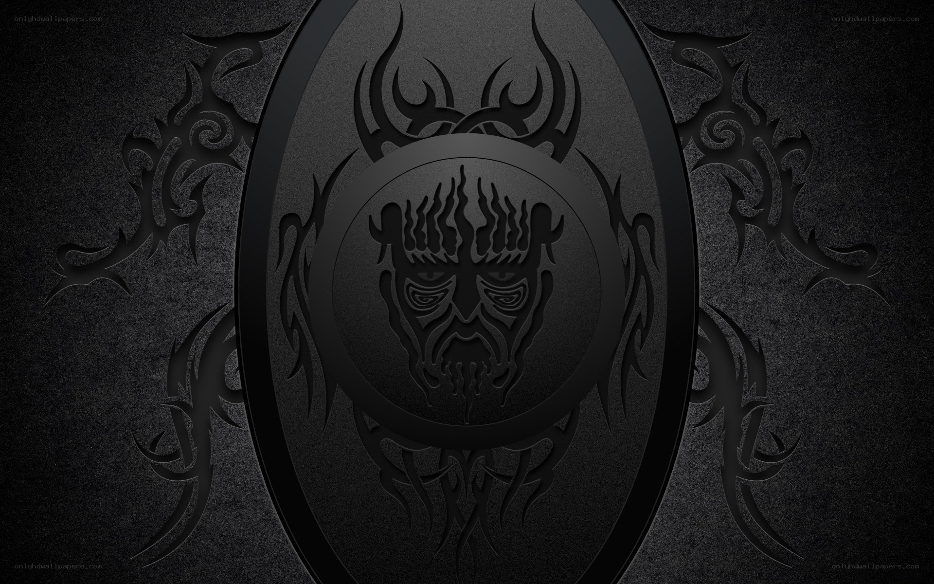 dark tribal shield emblem