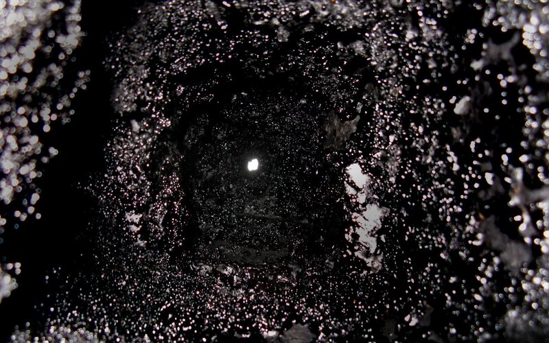 Dark Tunnel Interior — Black, Photograph
