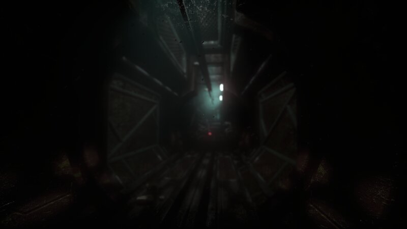 Dark Tunnel Interior — Black