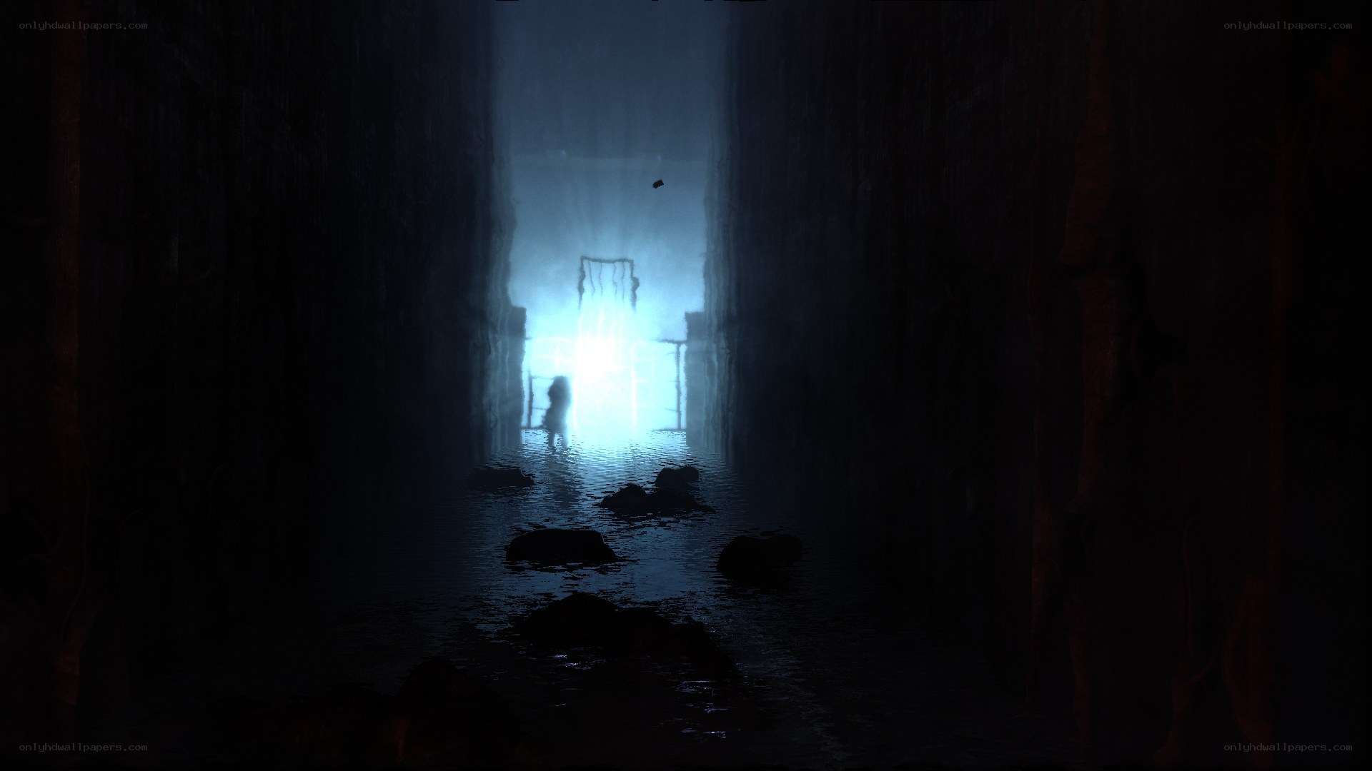 dark tunnel with glowing exit