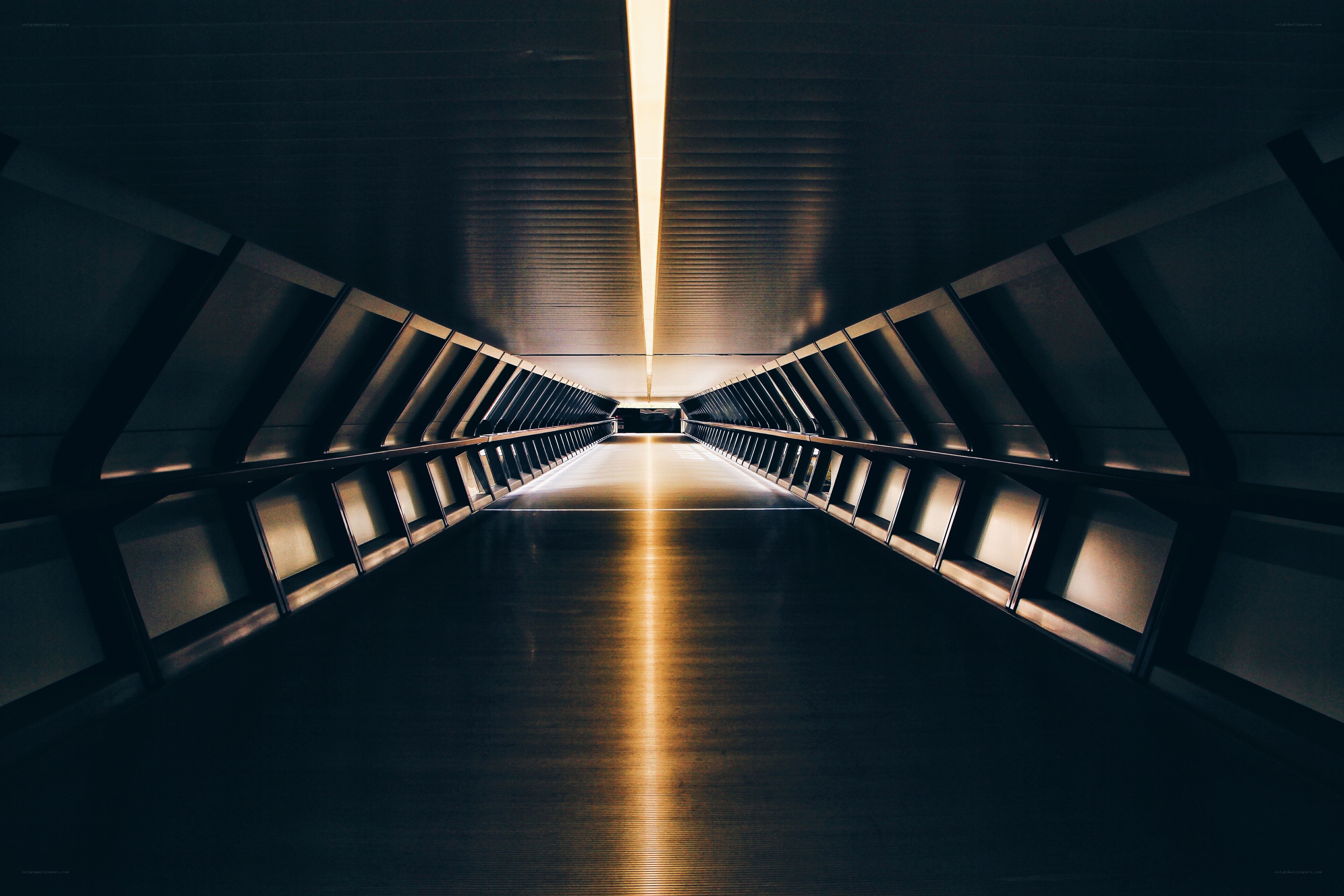 dark tunnel with light at end