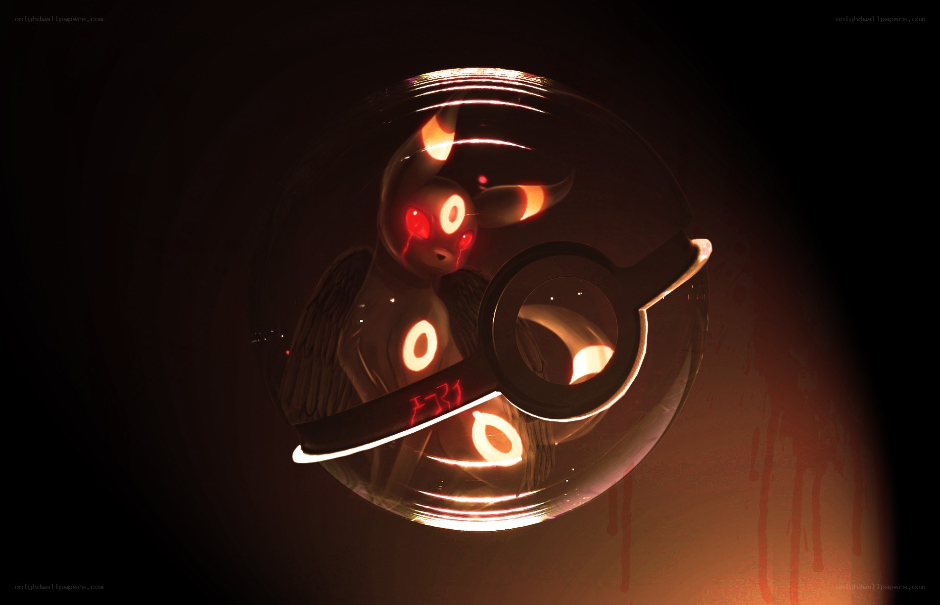 Dark Umbreon in a Poké Ball