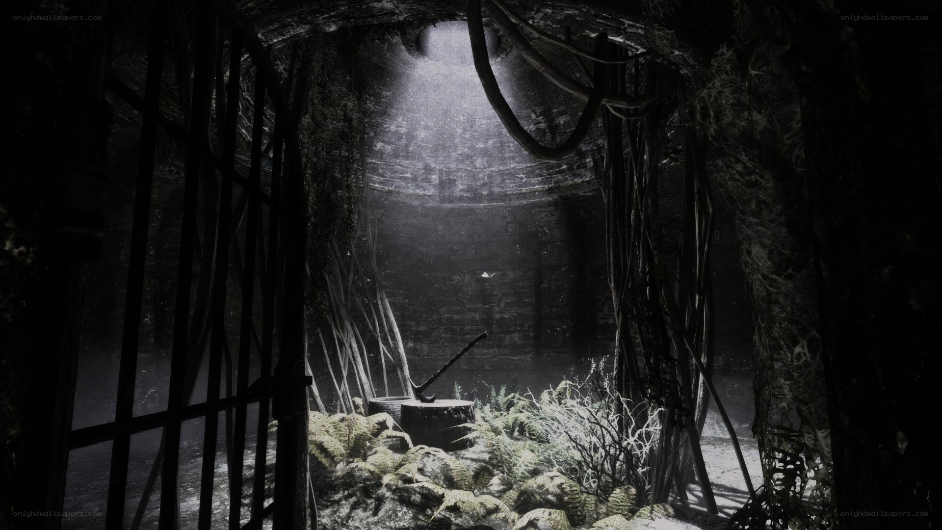 dark underground chamber