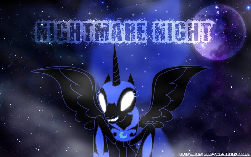 Dark Unicorn with Wings — Blue