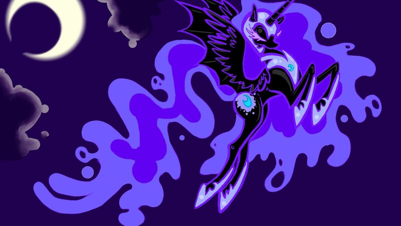 Dark Unicorn with Wings