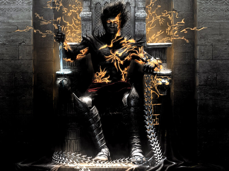 Dark Warrior on Throne