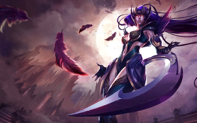 Dark warrior with feathered blade