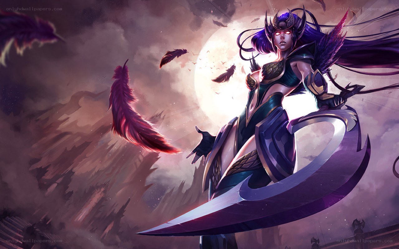 Dark warrior with feathered blade
