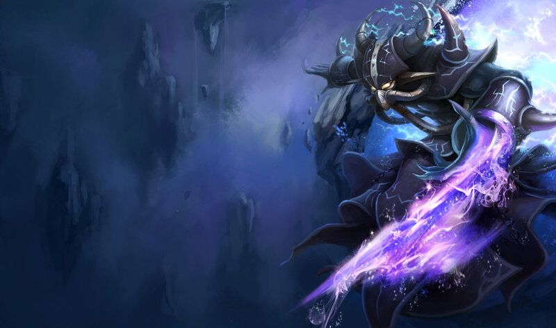 dark warrior with lightning sword