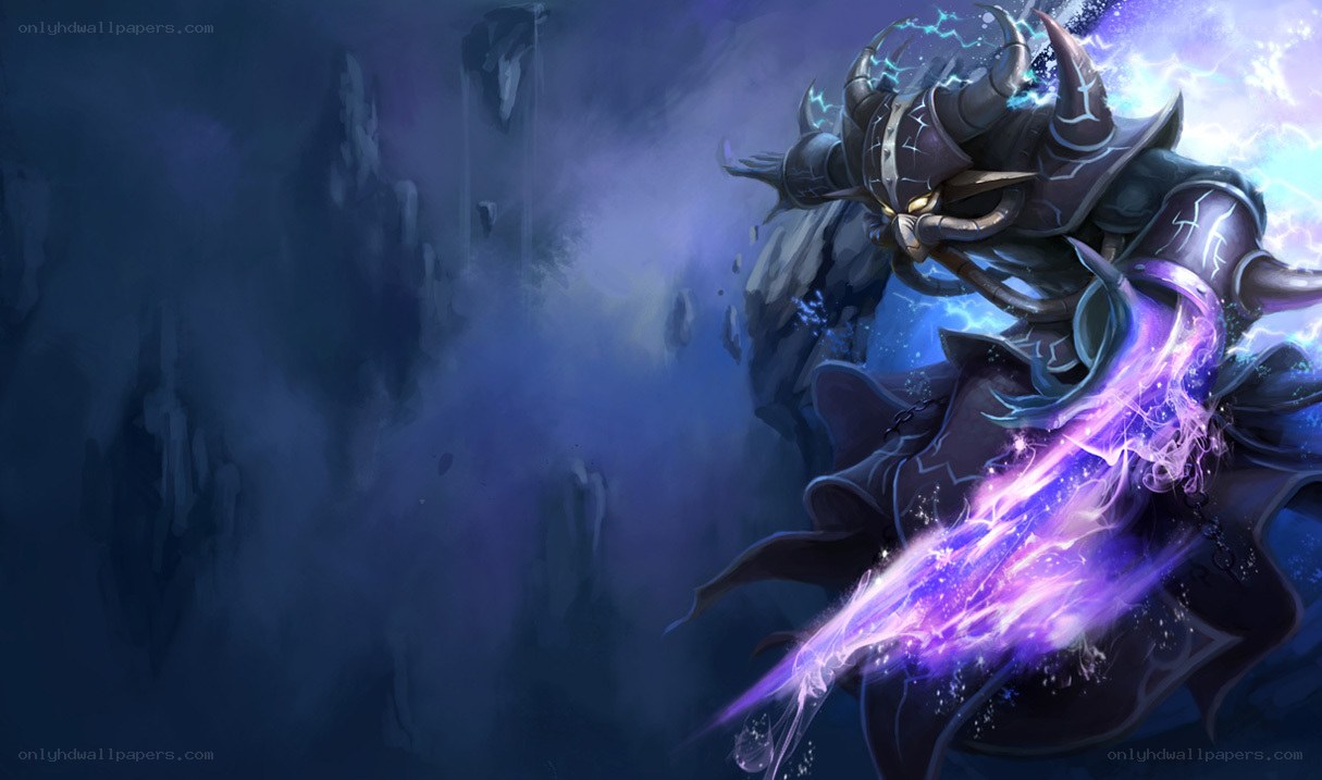 dark warrior with lightning sword