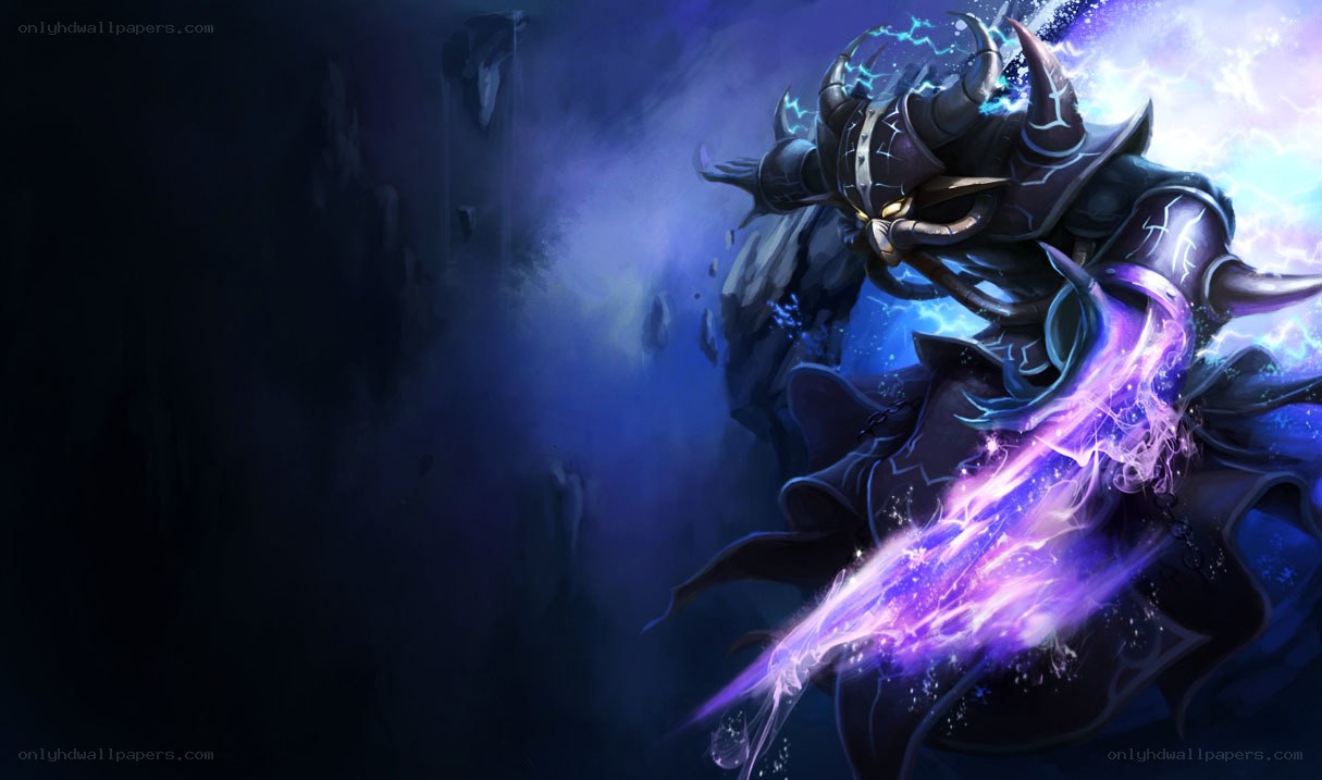 dark warrior with lightning sword