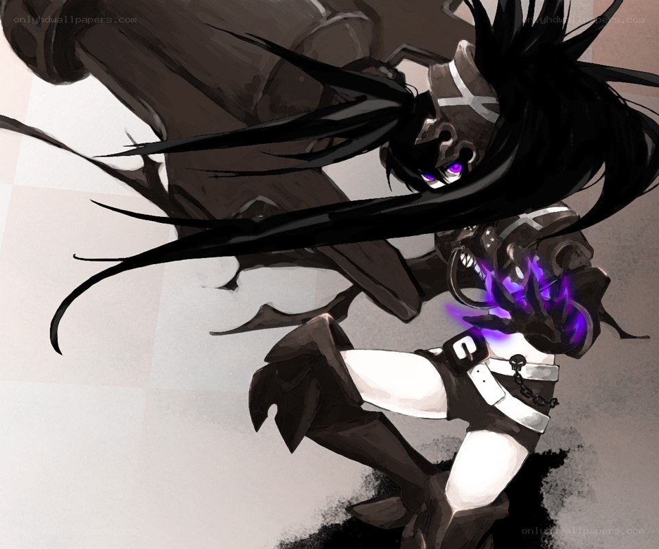 Dark warrior with purple energy
