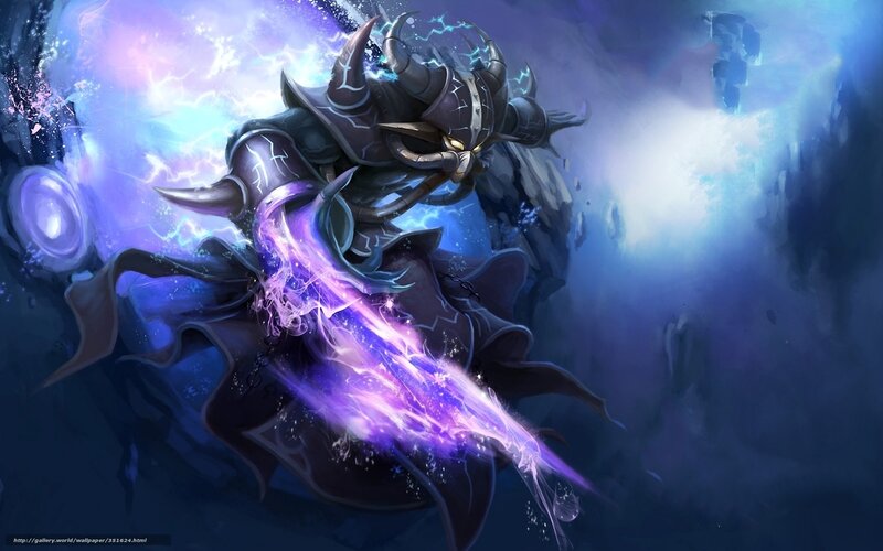 dark warrior with purple energy